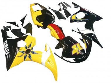 2005 Yamaha YZF 600 R6 Motorcycle Fairings - Black Yellow Red 46 UK