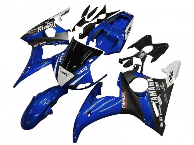 2005 Yamaha YZF 600 R6 Motorcycle Fairings - Blue White Black Yamalube UK