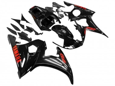 2005 Yamaha YZF 600 R6 Motorcycle Fairings - Black Red UK