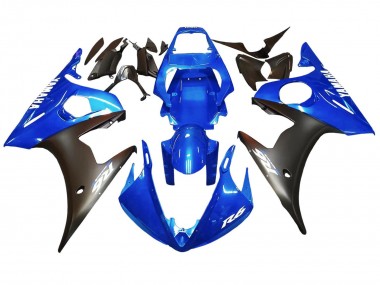 2005 Yamaha YZF 600 R6 Motorcycle Fairings - Blue Matte Black UK
