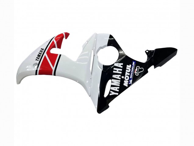 2005 Yamaha YZF 600 R6 Motorcycle Fairings - White Black Red Motul UK