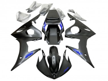 2005 Yamaha YZF 600 R6 Motorcycle Fairings - Black Blue UK