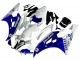 2006-2007 Yamaha YZF 600 R6 Motorcycle Fairings - White Blue Jordan UK