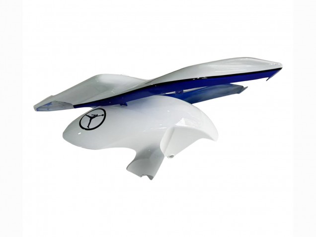 2006-2007 Yamaha YZF 600 R6 Motorcycle Fairings - White Blue Jordan UK