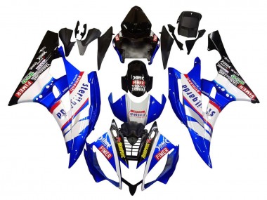 2006-2007 Yamaha YZF 600 R6 Motorcycle Fairings - White Blue Black Fimer Volvo Yamalube Sterilgarda UK
