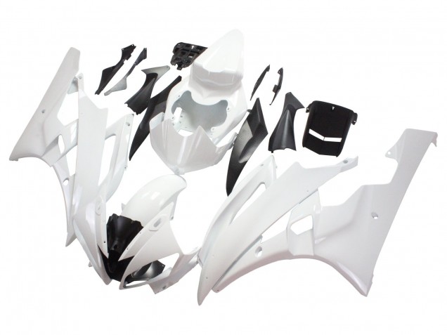 2006-2007 Yamaha YZF 600 R6 Motorcycle Fairings - White UK