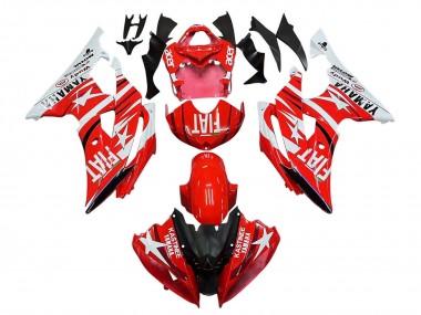 2008-2016 Yamaha YZF 600 R6 Motorcycle Fairings - White Red Black Fiat Acer UK