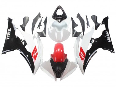 2008-2016 Yamaha YZF 600 R6 Motorcycle Fairings - White Red Glossy Black UK