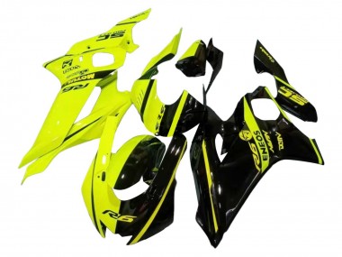 2017-2023 Yamaha YZF 600 R6 Motorcycle Fairings - Neon Yellow Glossy Black Split UK