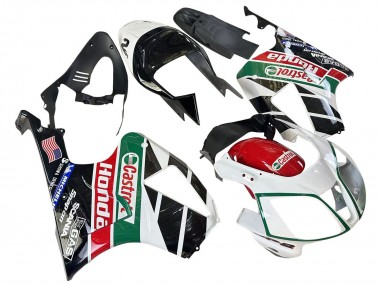 2000-2006 Honda VTR1000 Motorcycle Fairings - White Red Green Glossy Black Castrol UK