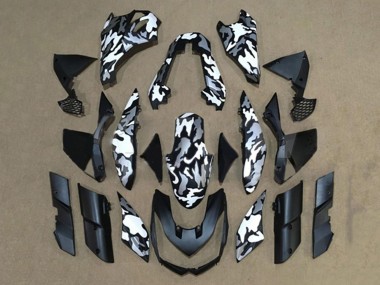2010-2013 Kawasaki Z1000 Motorcycle Fairings - Black White Camouflage UK