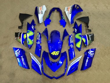 2010-2013 Kawasaki Z1000 Motorcycle Fairings - White Blue Yellow Monster UK