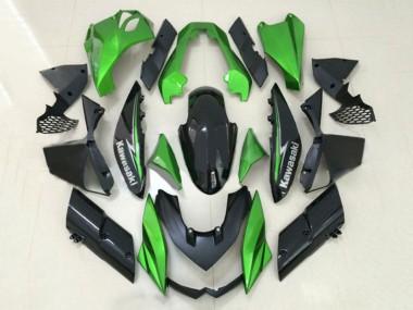 2010-2013 Kawasaki Z1000 Motorcycle Fairings - Green Glossy Black UK