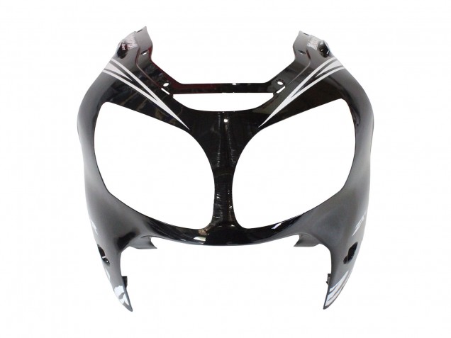 2000-2001 Kawasaki ZX12R Motorcycle Fairings - Glossy Black White Elf Snow UK