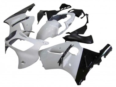 2000-2001 Kawasaki ZX12R Motorcycle Fairings - White Glossy Black UK