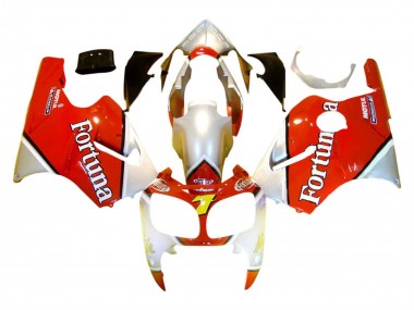 2000-2001 Kawasaki ZX12R Motorcycle Fairings - Silver Red Fortuna Motul 7 UK