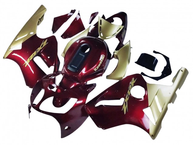 2000-2001 Kawasaki ZX12R Motorcycle Fairings - Red Gold UK