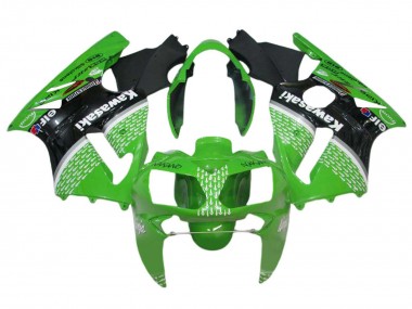 2002-2006 Kawasaki ZX12R Motorcycle Fairings - Green Black White UK