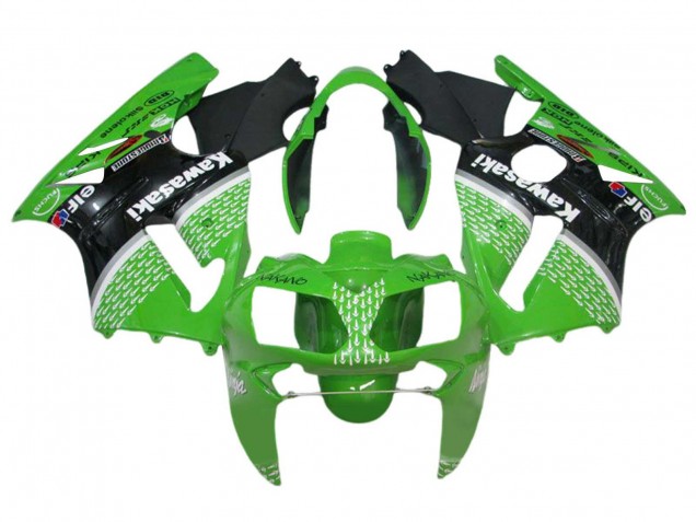 2002-2006 Kawasaki ZX12R Motorcycle Fairings - Green Black White UK