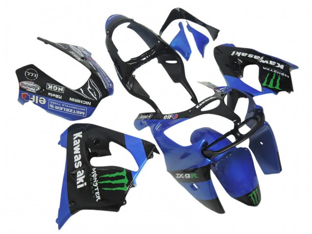 2002-2006 Kawasaki ZX12R Motorcycle Fairings - Blue Black Green White Elf Monster UK