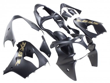 2000-2001 Kawasaki ZX9R Motorcycle Fairings - Matte Black Gold UK