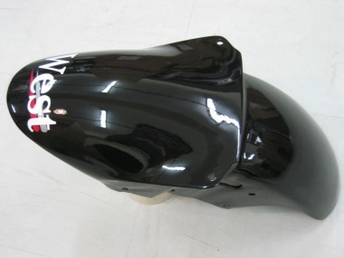 2000-2001 Kawasaki ZX9R Motorcycle Fairings - Glossy Black White West UK
