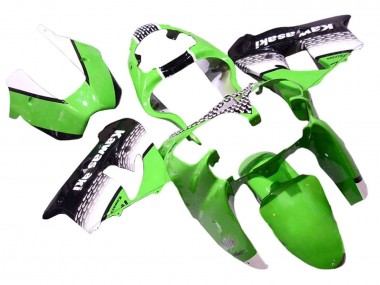 2000-2001 Kawasaki ZX9R Motorcycle Fairings - Green White Black UK