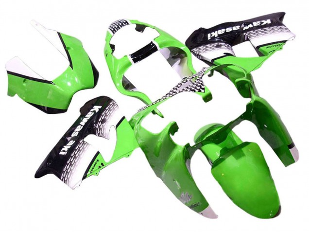 2000-2001 Kawasaki ZX9R Motorcycle Fairings - Green White Black UK