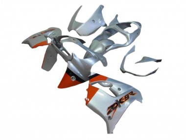 2000-2001 Kawasaki ZX9R Motorcycle Fairings - Silver Red UK