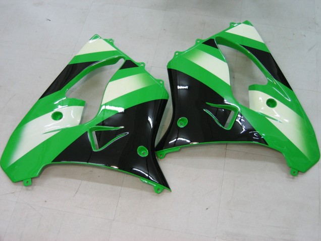 2000-2001 Kawasaki ZX9R Motorcycle Fairings - Green Silver Black UK