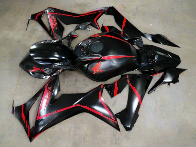 2019-2020 Honda CBR650R Motorcycle Fairings - Glossy Black Red Stripe UK