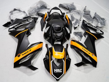 2021-2023 Honda CBR650R Motorcycle Fairings - Matte Black Yellow HRC UK