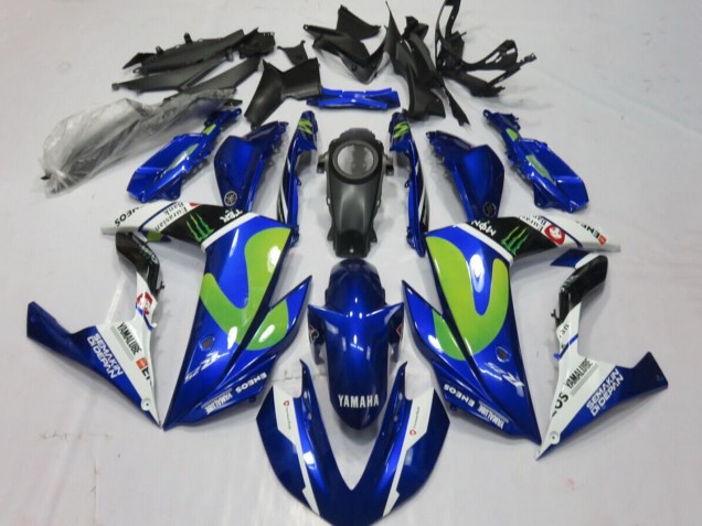 2015-2018 Yamaha YZF R3/R25 Motorcycle Fairings - Blue White Black Green Monster UK