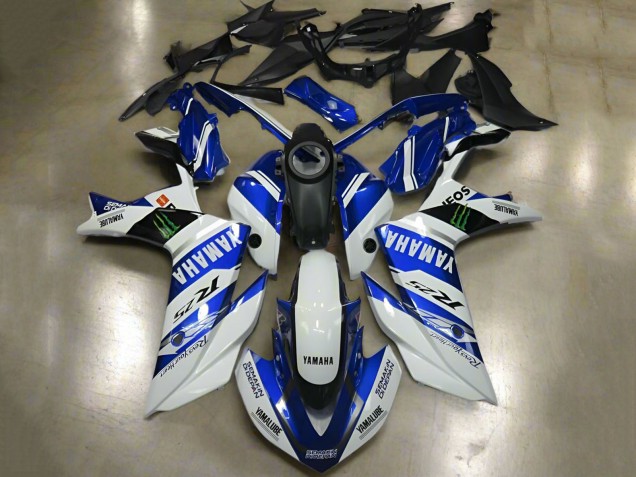 2015-2018 Yamaha YZF R3/R25 Motorcycle Fairings - White Blue Yamalube ENEOS Monster UK