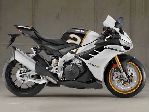 2021-2024 Aprilia RSV4 1100 Motorcycle Fairings - White Black Gold UK