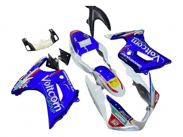 2003-2013 Suzuki SV650 Motorcycle Fairings - White Blue Voltcom UK