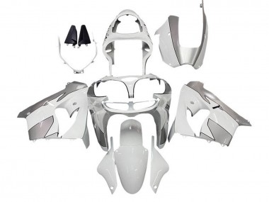 2000-2001 Kawasaki ZX9R Motorcycle Fairings - White Silver UK