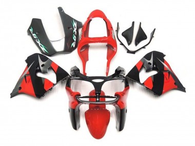 2002-2003 Kawasaki ZX9R Motorcycle Fairings - Red Black Silver UK