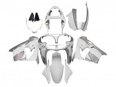 2002-2003 Kawasaki ZX9R Motorcycle Fairings - White Silver UK