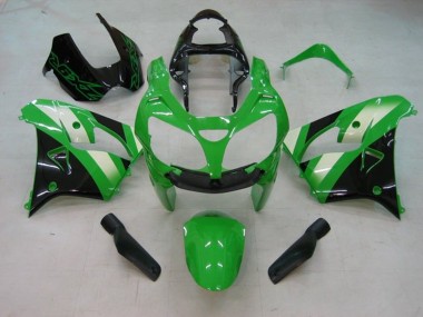 2002-2003 Kawasaki ZX9R Motorcycle Fairing - Green White Black UK