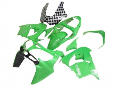 2002-2003 Kawasaki ZX9R Motorcycle Fairings - Green Black Checkered UK