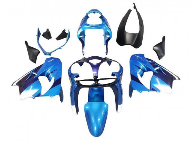 2002-2003 Kawasaki ZX9R Motorcycle Fairings - Blue White Black UK