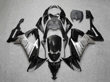 2008-2010 Kawasaki ZX10R Motorcycle Fairings - Glossy Black Grey Bridgestone Motul UK
