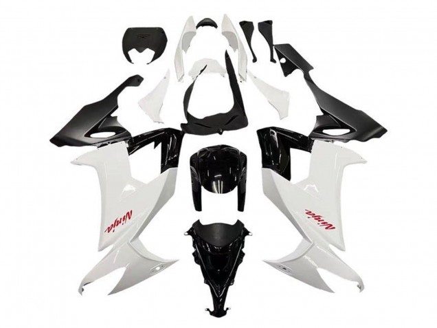 2008-2010 Kawasaki ZX10R Motorcycle Fairings - White Black Red Decal UK