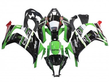2011-2015 Kawasaki ZX10R Motorcycle Fairings - Green Black White Red Stripe Monster UK