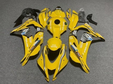 2016-2020 Kawasaki ZX10R Motorcycle Fairings - Yellow Blue White Trick Star Eva Racing UK