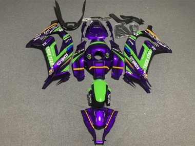 2016-2020 Kawasaki ZX10R Motorcycle Fairings - Purple Green Trick Star Kobelco UK