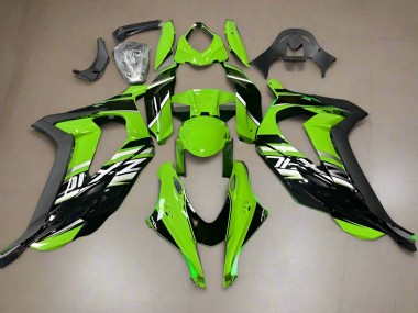 2016-2020 Kawasaki ZX10R Motorcycle Fairings - Green Glossy Black UK