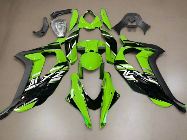 2016-2020 Kawasaki ZX10R Motorcycle Fairings - Green Glossy Black UK