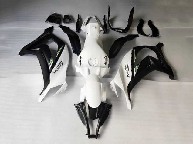 2016-2020 Kawasaki ZX10R Motorcycle Fairings - White Black Green Stripe UK